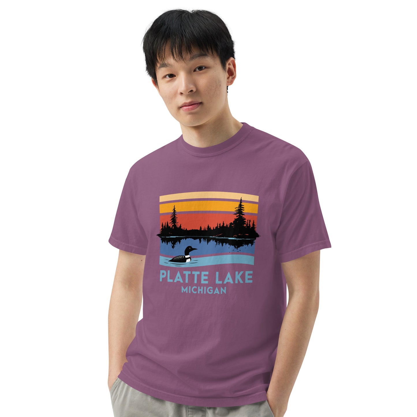 Platte Lake color short sleeve - Unisex (Comfort Color) t-shirt