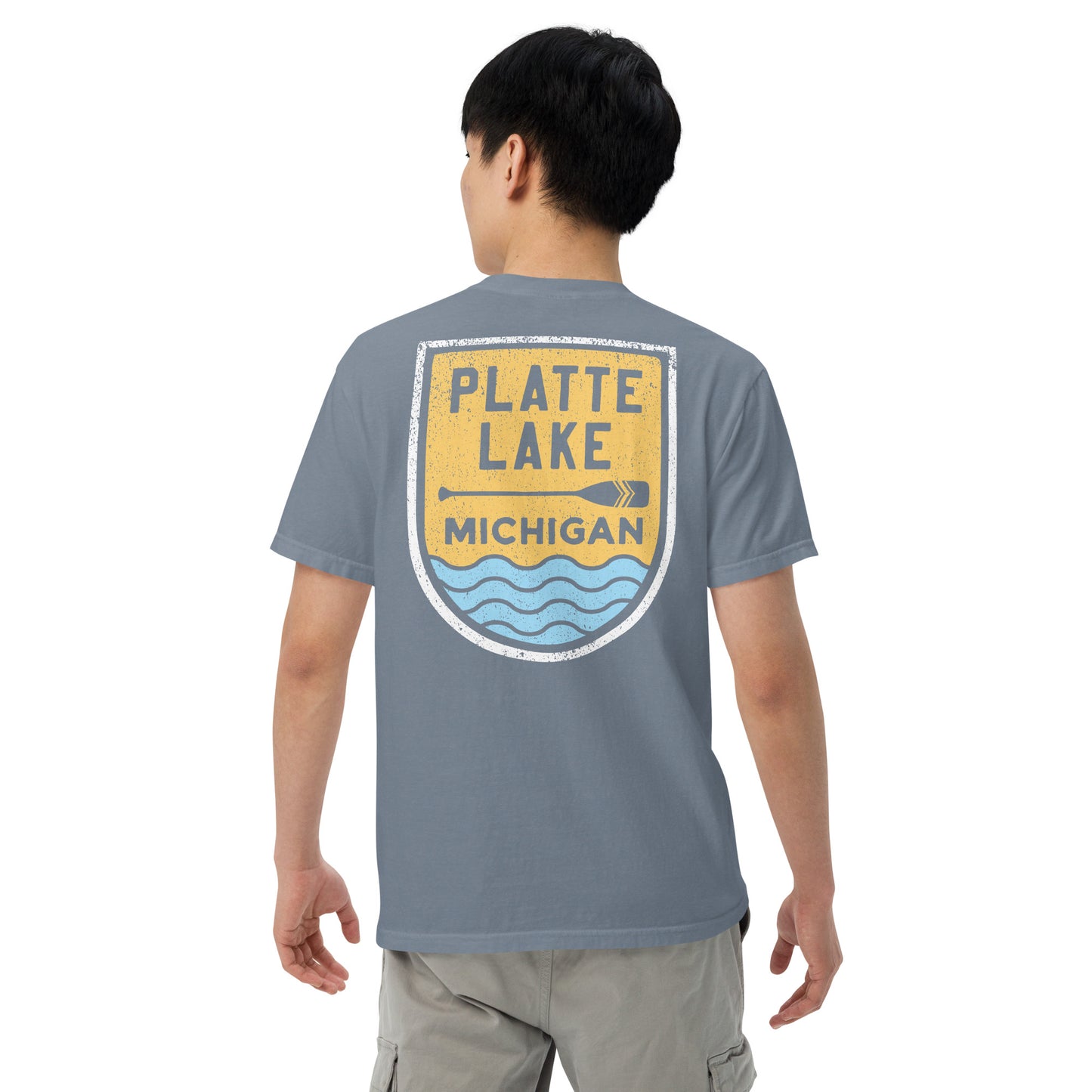 Platte Paddle (front & back) - Unisex (Comfort Color) t-shirt