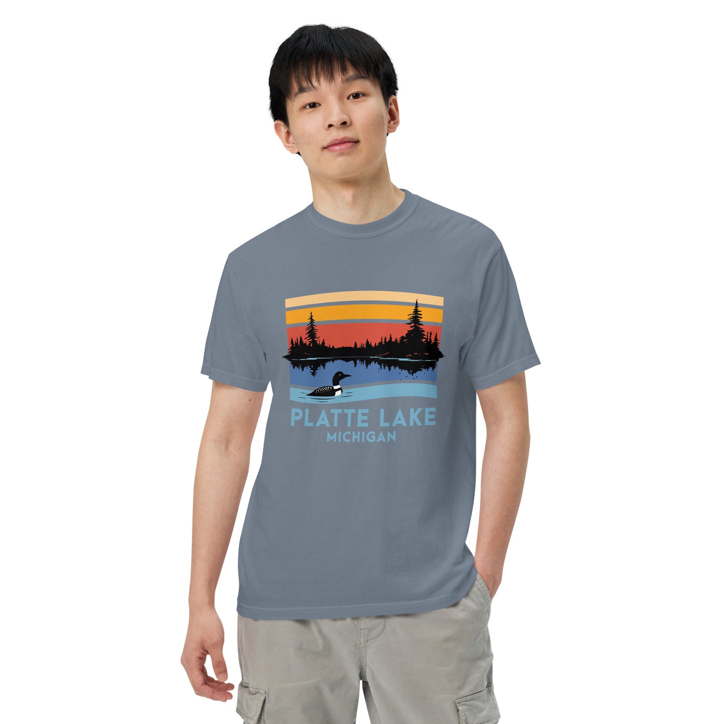 Platte Lake color short sleeve - Unisex (Comfort Color) t-shirt