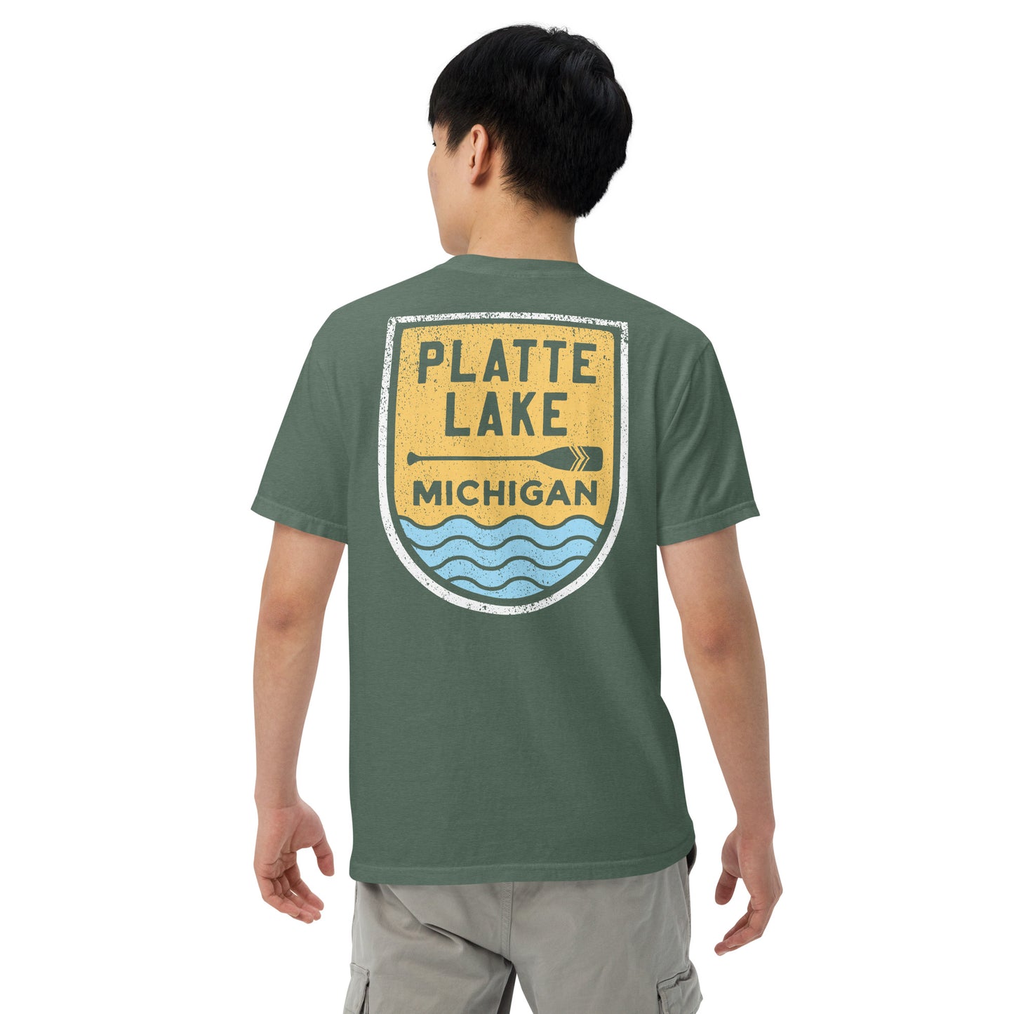 Platte Paddle (front & back) - Unisex (Comfort Color) t-shirt