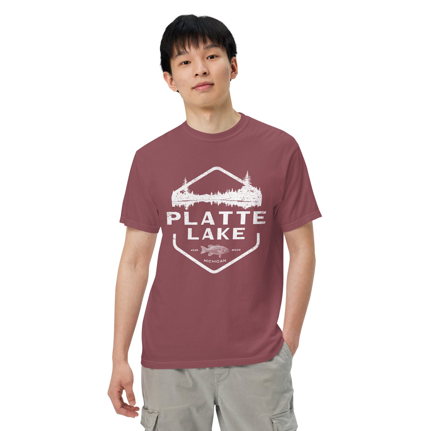 Platte fish - Unisex (Comfort Color) t-shirt