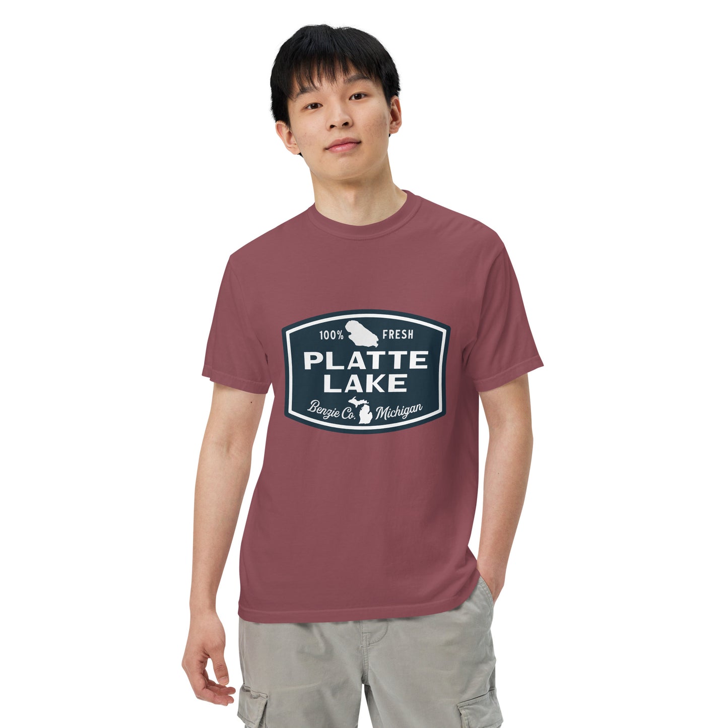 Platte Lake Badge logo - Unisex (Comfort Color) t-shirt