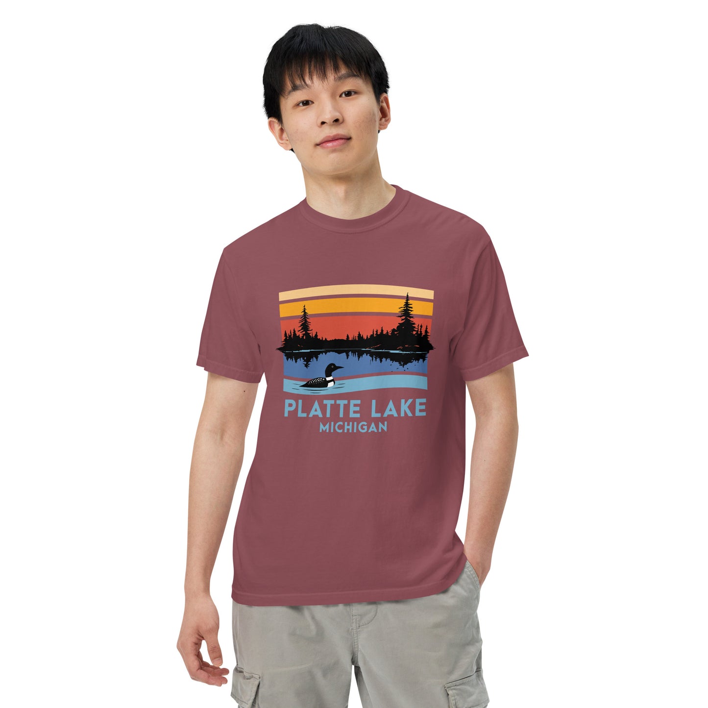 Platte Lake color short sleeve - Unisex (Comfort Color) t-shirt