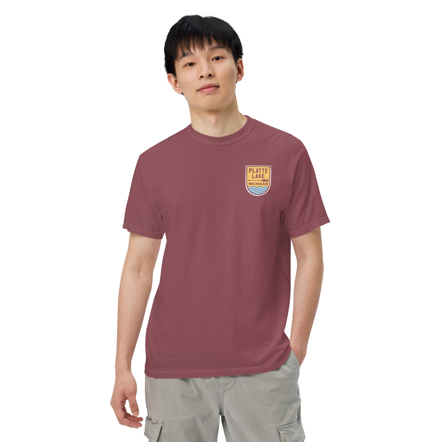 Platte Paddle (front & back) - Unisex (Comfort Color) t-shirt