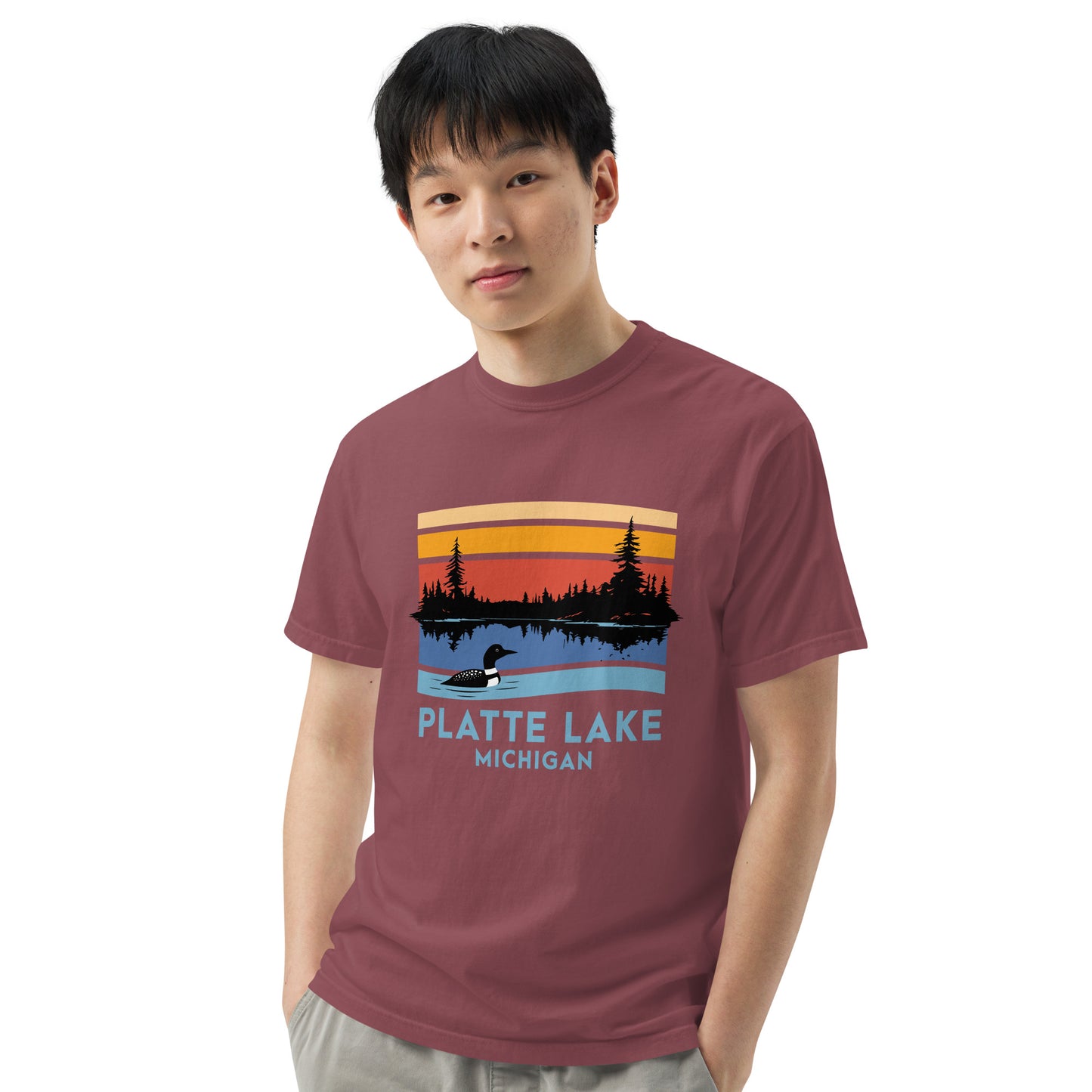 Platte Lake color short sleeve - Unisex (Comfort Color) t-shirt