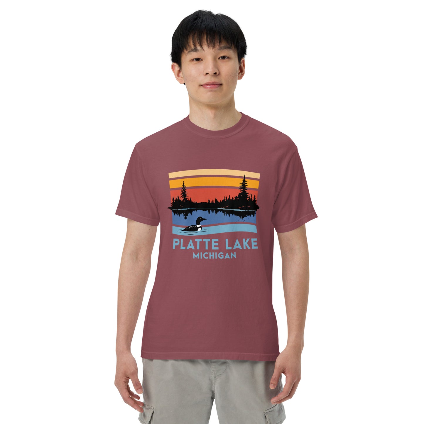 Platte Lake color short sleeve - Unisex (Comfort Color) t-shirt