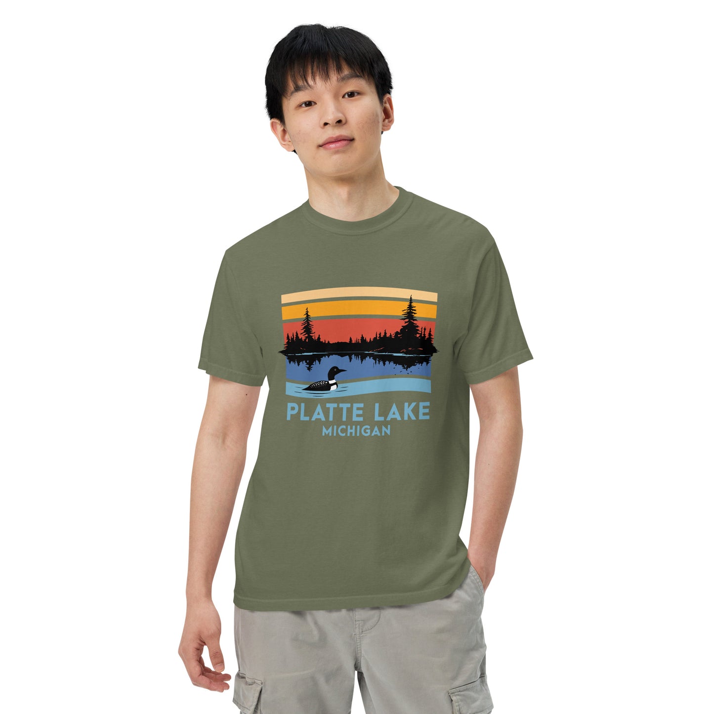 Platte Lake color short sleeve - Unisex (Comfort Color) t-shirt