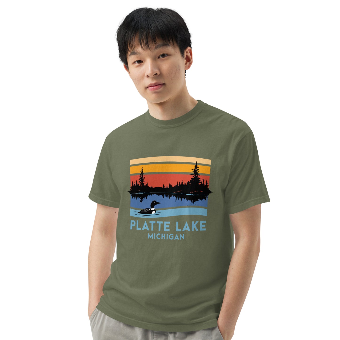 Platte Lake color short sleeve - Unisex (Comfort Color) t-shirt