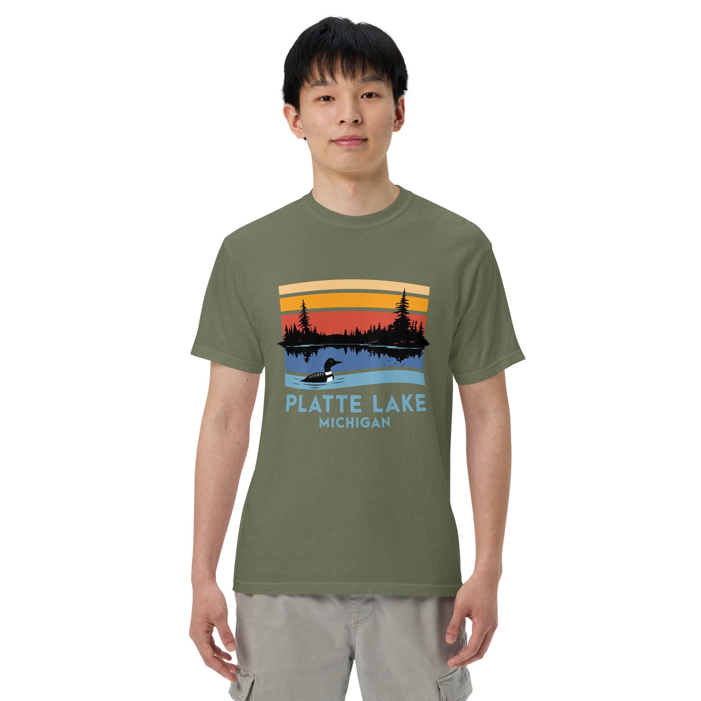 Platte Lake color short sleeve - Unisex (Comfort Color) t-shirt