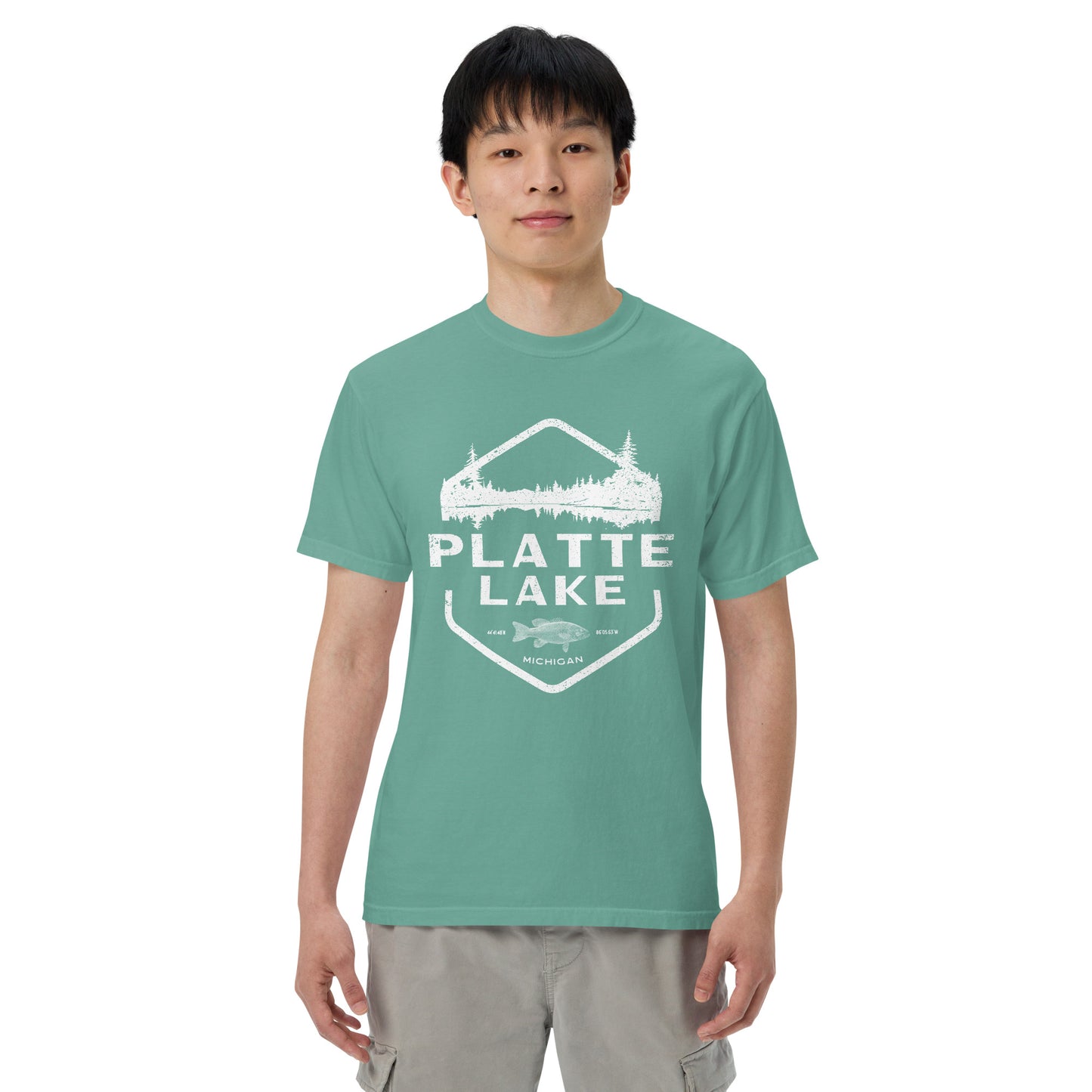 Platte fish - Unisex (Comfort Color) t-shirt