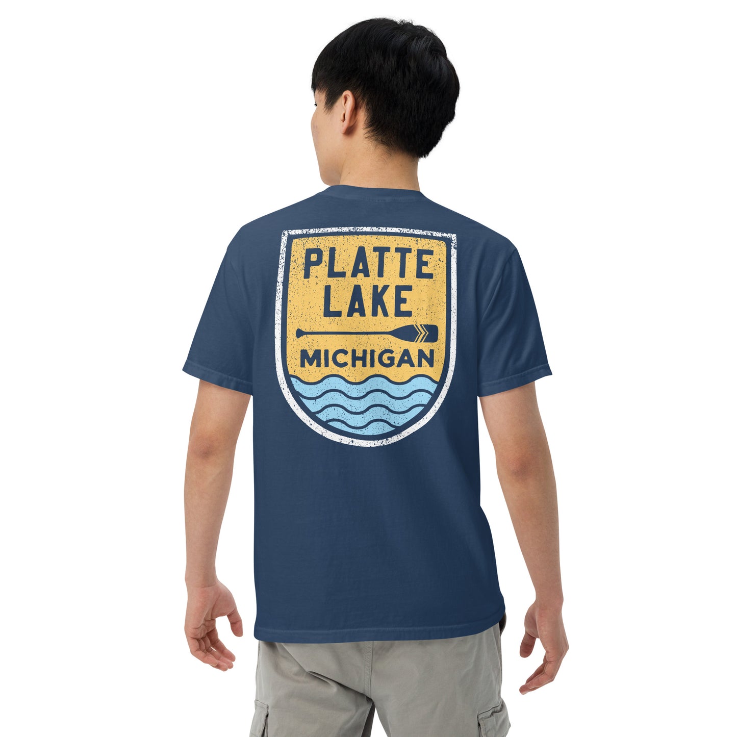 Platte Paddle (front & back) - Unisex (Comfort Color) t-shirt