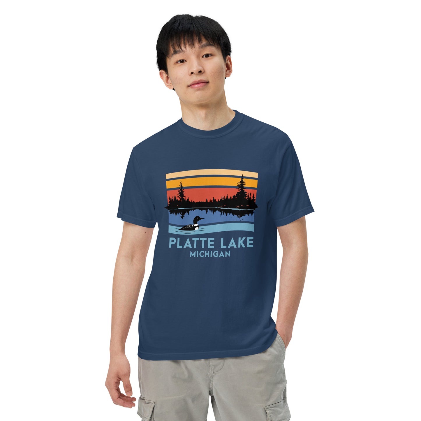 Platte Lake color short sleeve - Unisex (Comfort Color) t-shirt