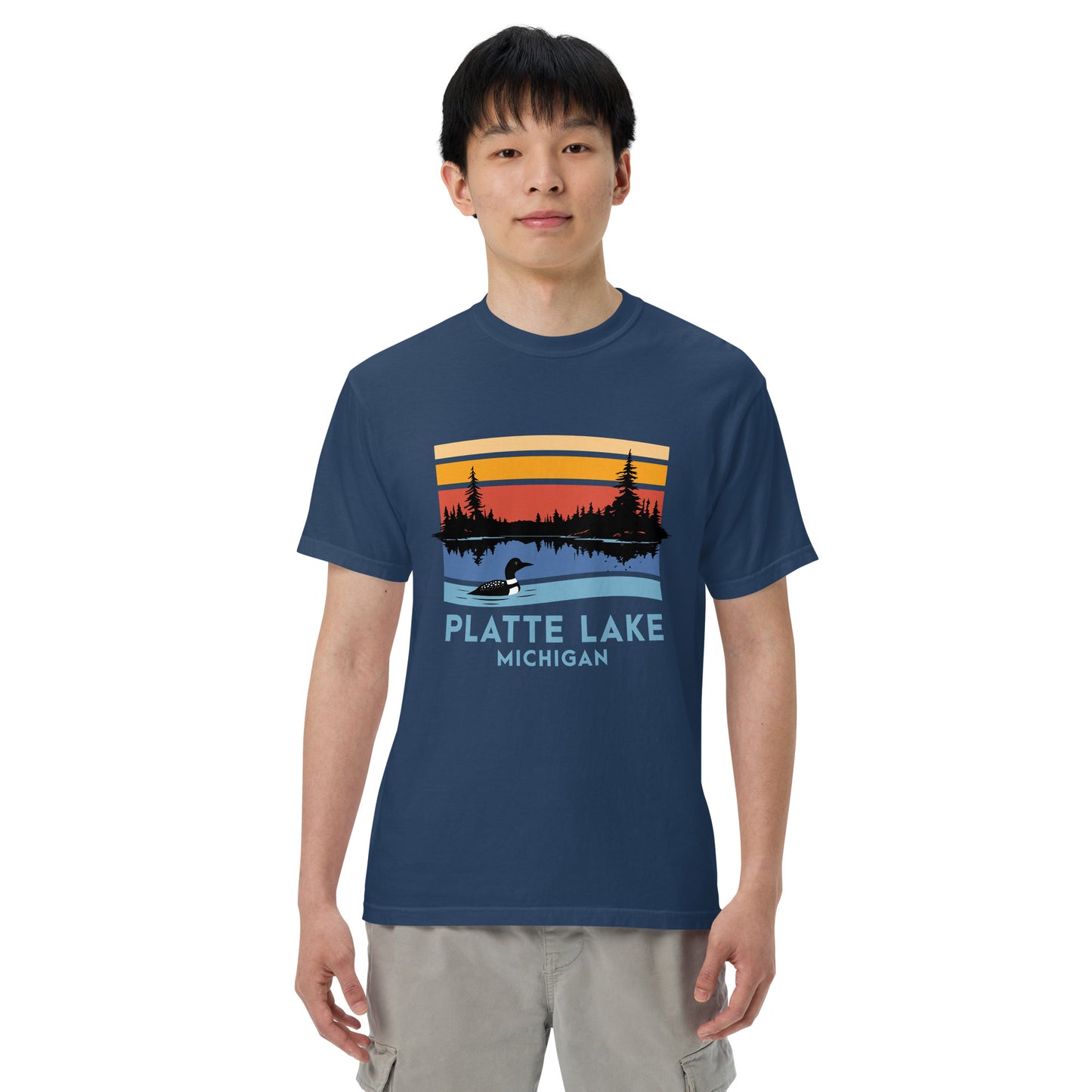 Platte Lake color short sleeve - Unisex (Comfort Color) t-shirt