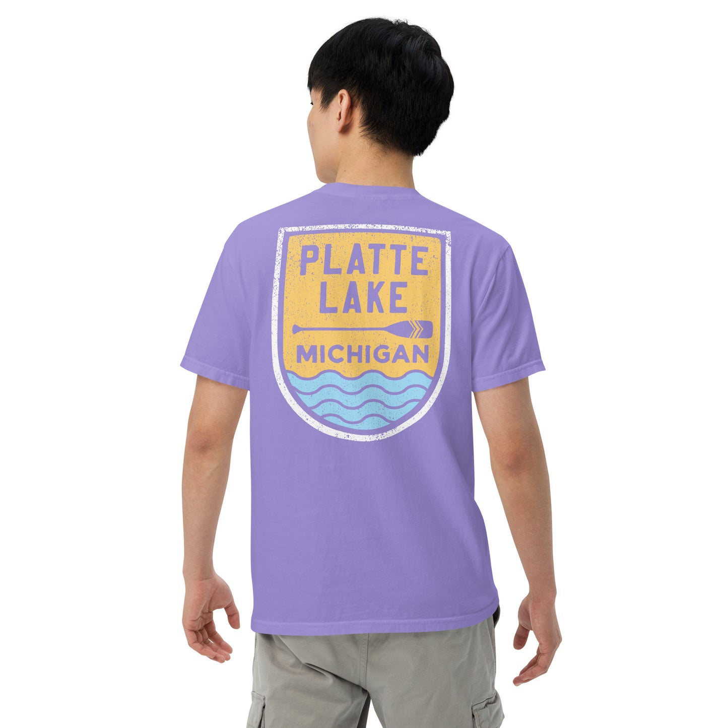Platte Paddle (front & back) - Unisex (Comfort Color) t-shirt