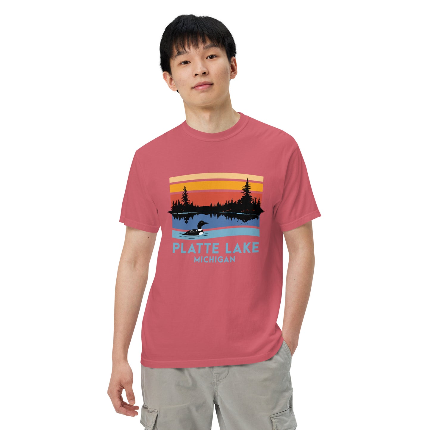 Platte Lake color short sleeve - Unisex (Comfort Color) t-shirt