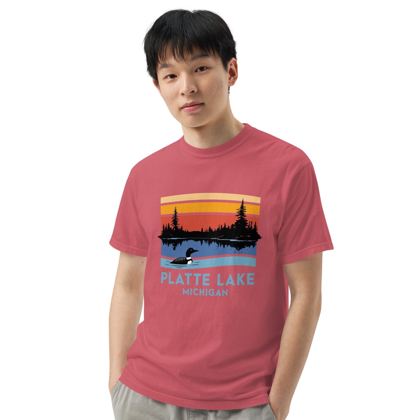 Platte Lake color short sleeve - Unisex (Comfort Color) t-shirt