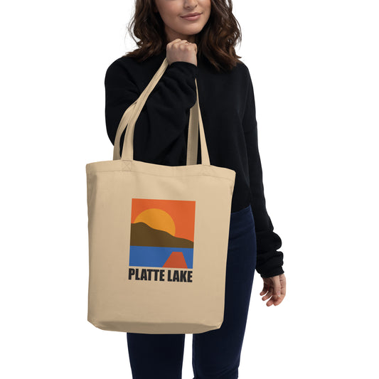 Eco Tote Bag - Platte Lake Orange Sky