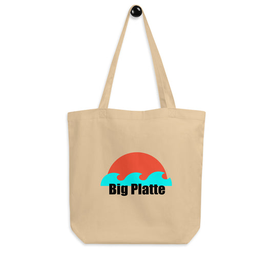 Eco Tote Bag - Big Platte Red Sun Blue Wave
